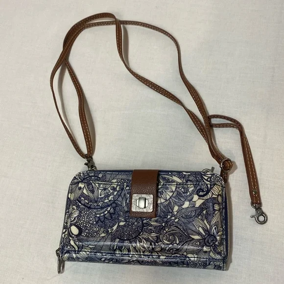 Sakroots Women's Large Smartphone Crossbody Bag - Coated Canvas Wallet & Wristlet - View #11